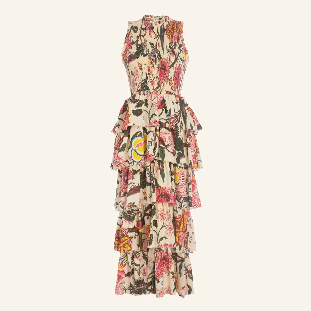 NWOT Alix of Bohemia Cabana Paradise Ruffle Dress Size XL
